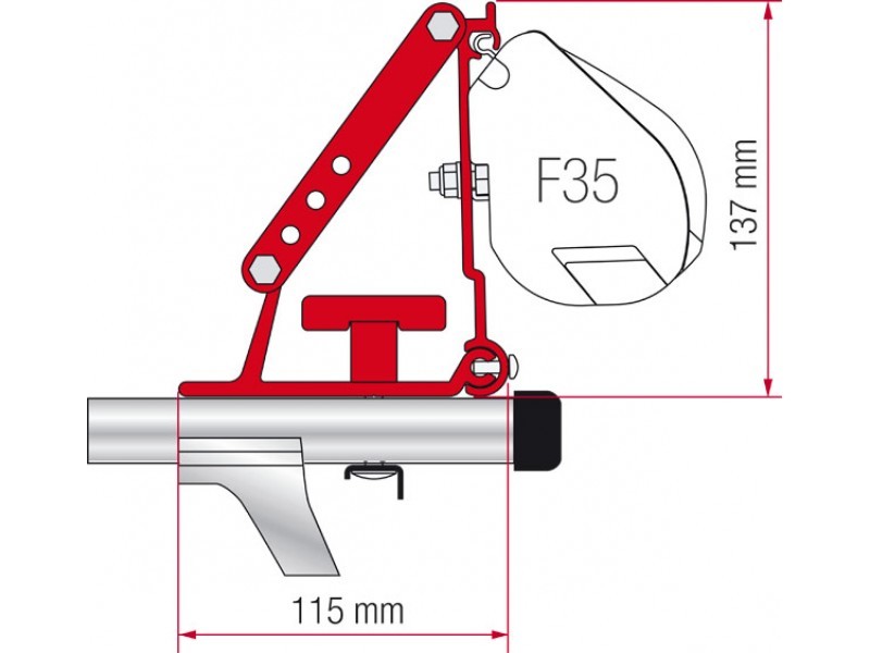 Adaptador toldo f35 PRO