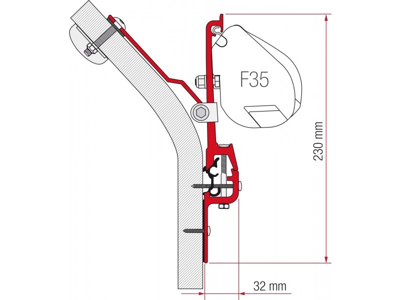 Adaptador toldo f35 PRO