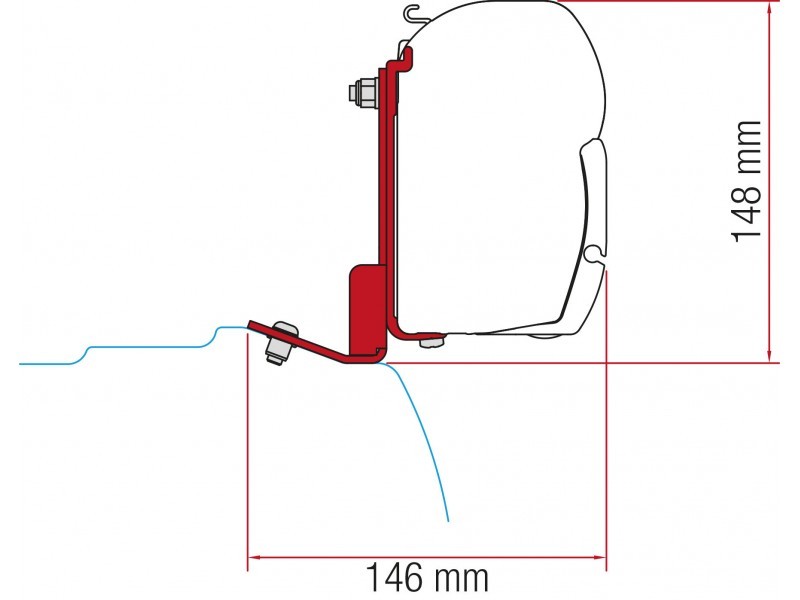 Adaptador toldo ford custom