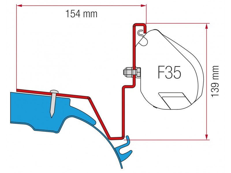 Adaptador toldo f35 PRO julio verne