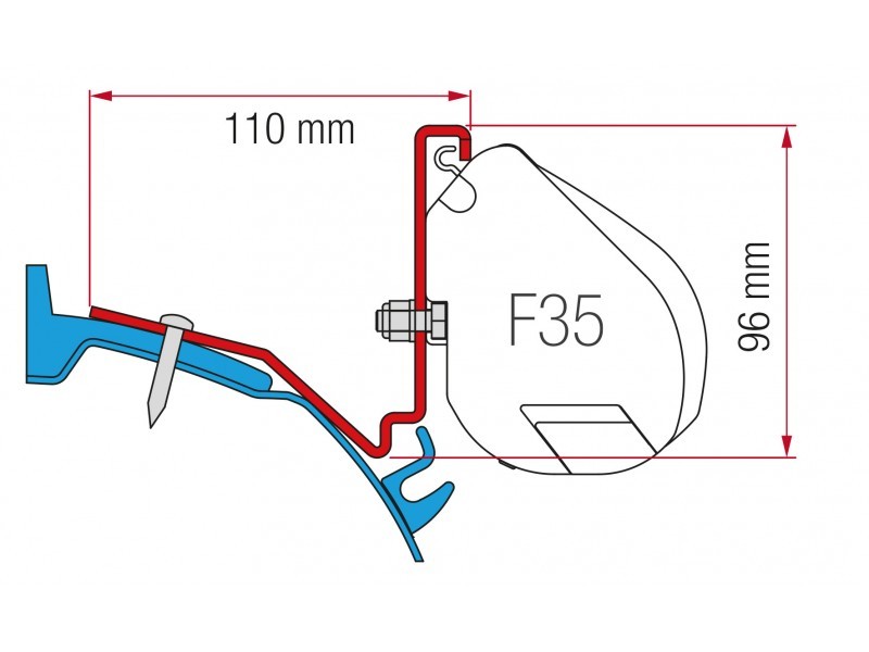 Adaptador toldo f35 PRO