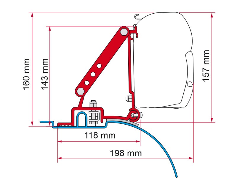 Adaptador FIAMMA F45 Ducato H2 >2006