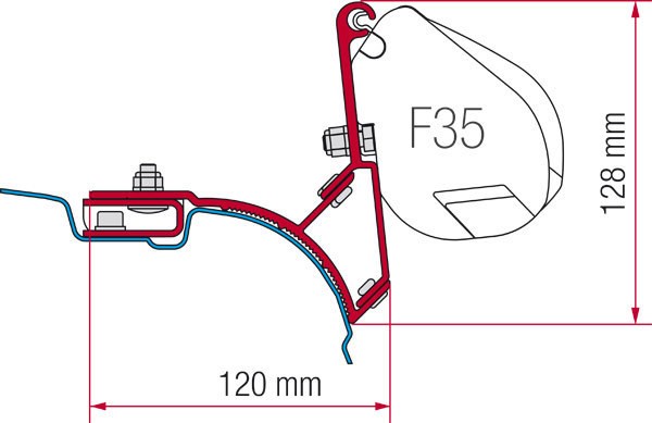 Adaptador F35 PRO - VW T5 y T6 MULTIVAN / TRANSPORTER Sin guía