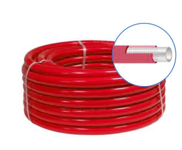 Rollo 50m Manguera Reforz. 12mm - ROJA