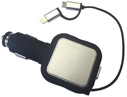 Toma Doble USB + Cable cargador Smartphones