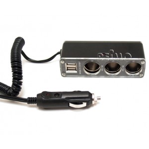 Triple Toma 12V + Doble USB CARBEST